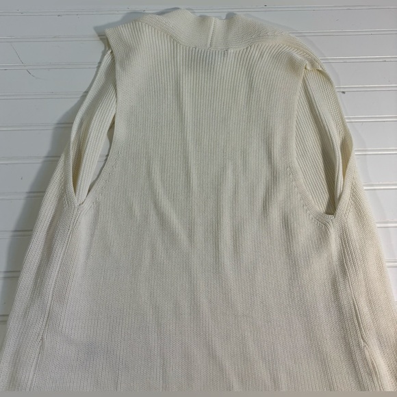 A Pea In The Pod Maternity Open Front Sweater Vest White Womens Size S/M - Picture 14 of 14